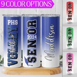 personalized senior volleyball gift, custom volleyball senior tumbler, girls volleyball, senior night senior class gifts