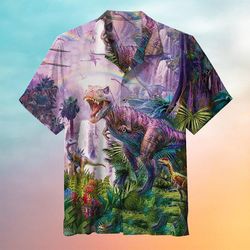 Jurassic Dinosaur Hawaiian Shirt | Unisex | Adult