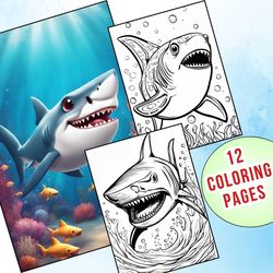 12 Engaging Shark Coloring Pages for Fun and Learning