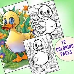 Quack, Quack, Color! - 12 Cute Duck Coloring Pages for Kids