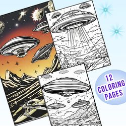 12 Printable UFO Coloring Pages for Kids - The Perfect Way to Blast Off Into Fun