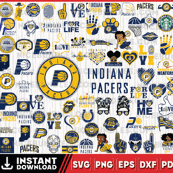 Indiana Pacers Team Bundles Svg, Indiana Pacers svg, NBA Teams Svg, NBA Svg, Png, Dxf, Eps, Instant Download