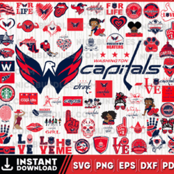 Washington Capitals Team Bundles Svg, Washington Capitals Svg, NHL Svg, NHL Svg, Png, Dxf, Eps, Instant Download