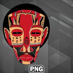 African PNG Red And Cream African Mask No 3 PNG For Sublimation Print Unique For Chirstmas
