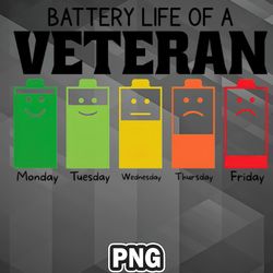 Army PNG Battery Life Of A Veteran PNG For Sublimation Print Modern For Chirstmas