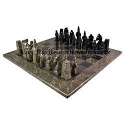 Unique design Wholesale Luxury Decorative Marble Onyx Chess Board and Pieces Set for Indoor Entertainment