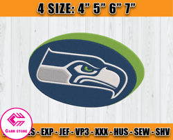 Seattle Seahawks Embroidery Machine Design, NFL Embroidery Design, Instant Download