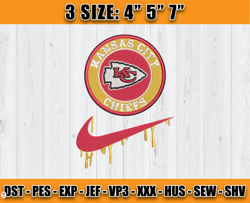 Kansas City Chiefs Nike Embroidery Design, Brand Embroidery, NFL Embroidery File, Logo Shirt 115