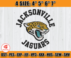 NFL JaguarsLogo Embroidery Designs, Jacksonville Jaguars Embroidery Files ,NFL Jacksonville Jaguars, D13 - Goldstone