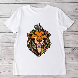 Disney Lion King Scar Pattern Fill Head Shot Portrait T Shirt