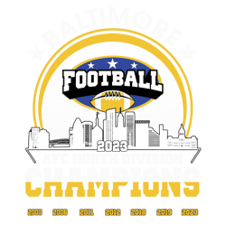 Baltimore Ravens 2023 Afc North Champions SVG