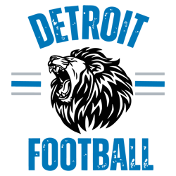 Vintage Detroit Football Logo SVG