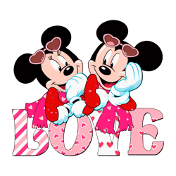 Mickey Minnie Love Valentine SVG