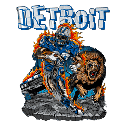 Vintage Detroit Football Lions PNG1