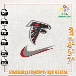 NFL Atlanta Falcons, Nike NFL Embroidery Design, NFL Team Embroidery Design, Nike Design, Instant Download