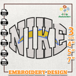 NFL Los Angeles Chargers NFL Logo Embroidery Design, NFL Team Embroidery Design, NFL Embroidery Design, Instant Download