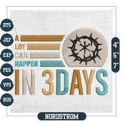 A Lot Can Happen In 3 Days Cross Emblem Eaters Embroidery