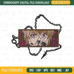 Anime Embroidery Pattern Kurapika Chain Hold png