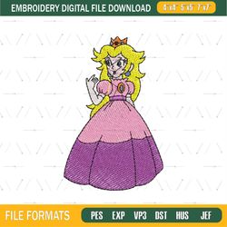 Young Princess Peach Embroidery