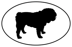 English Bulldog Euro Oval Sticker Self Adhesive Vinyl dog canine - C666