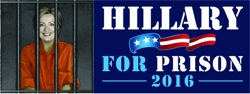 Anti-Hillary Hillary for Prison 2016 Bumper Sticker Self Adhesive Vinyl clinton e - C3374