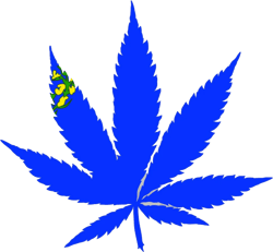 Nevada Flag Weed Marijuana Leaf Sticker Self Adhesive Vinyl 420 hemp - C3348