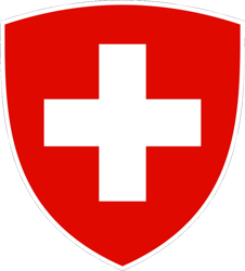 Swiss Coat of Arms Sticker Self Adhesive Vinyl Switzerland flag CHE CH - C2771