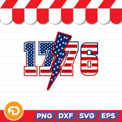 1776 Thunder America SVG, PNG, EPS, DXF Digital Download