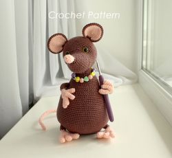 crochet mouse pattern rat plush animal pattern amigurumi mouse pdf - digital patter tutorial pdf