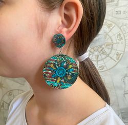 Handmade earrings. Handmade jewelry.Bright, voluminous handmade earrings.