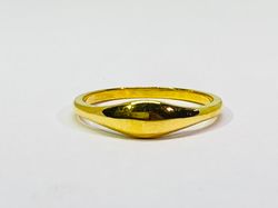 14k Hallmarked Plain Gold Ring ,Midi Ring,Rings For Women