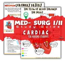 Cardiac Study Guide, Nursing Bundle Cardiac Study Guide/ Med Surg I/II Cardiology Nursing Notes and Study Sheets for Nur