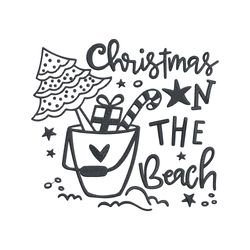 Christmas On The Beach Embroidery Design File