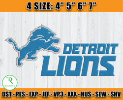 Detroit Lions Logo Embroidery, Detroit Embroidery, Football Embroidery Design, Embroidery Patterns