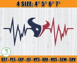 Texans Embroidery, NFL Team Embroidery Design