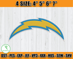 Chargers Embroidery File, Football Team Embroidery Design