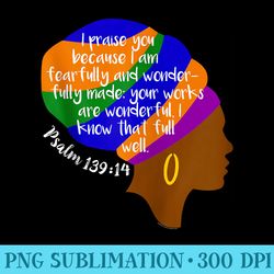 african american christian bible verse black hair wrap woman - png picture download
