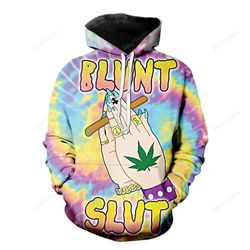 Cannabis Hoodie Blunt Slut Design 3D Full Printed Sizes S - 5XL CA101907