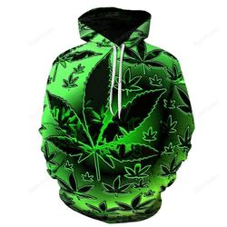 Cannabis Hoodie Lucky Grass Weed Design 3D Full Printed Sizes S - 5XL CA101908