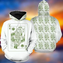Cannabis Hoodie The King Weed Design 3D Full Printed Sizes S - 5XL CA101941