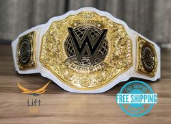 New World Heavy Weight Wrestling Championship Title Replica White Belt Adult Size 2MM