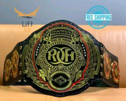 ROH Ring Of Honor World Heavy Weight Championship Wrestling Title Replica Black Belt Adult Size 2MM Brass
