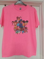 Rugrats N Bebe Kids Graphic Print T-Shirt Youth Large Safety Pink