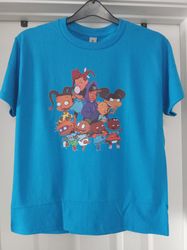 Rugrats N Bebe Kids Graphic Print T-Shirt Youth Medium Sapphire