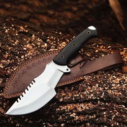 Custom Handmade Carbon Steel Blade Tactical Tracker Knife