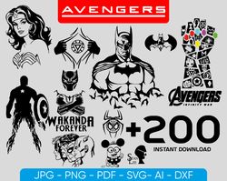 Avengers Hero SVG, Avengers Team Svg Bundle, Super Heroes Svg I Super Hero Svg