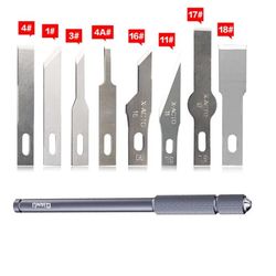QIANLI 012 iHilt Non-Slip Metal Scalpel Knife Tools Kit - Engraving Craft Blades for Phone PCB Repair & DIY