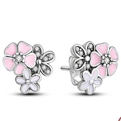 23 Chic Sterling Silver 925 Daisy Stud Earrings for Women | Pandora-Compatible Wedding Jewelry Gifts