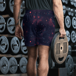 Space Galaxy Stars Pattern Men's Recycled Athletic Shorts