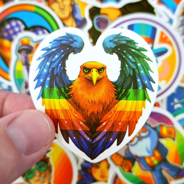Rainbow-Independence-Day-Stickers-Cool-American-Statue-Stickers-LGBTQ-Pride-Month-Gay-and-Lesbian-Stickers-2.png